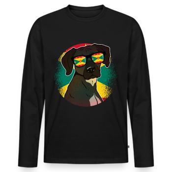 Grenade - T-shirt manches longues Premium bio Homme - noir - Devant - Nico (187cm)