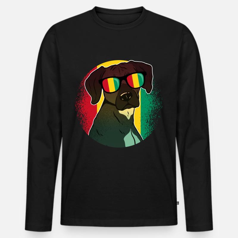 Guinea - Männer Premium Bio Langarmshirt - Schwarz