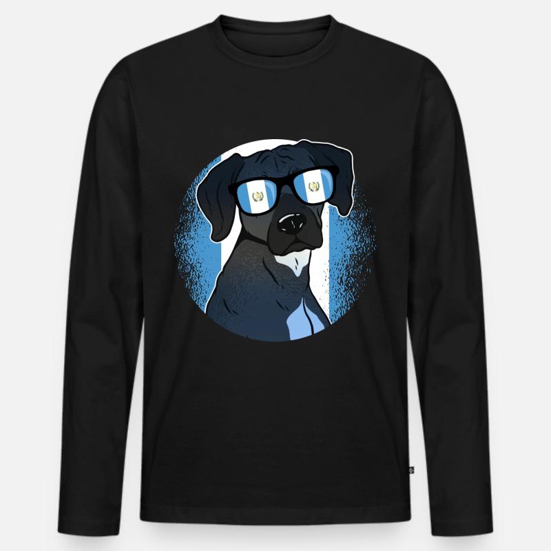 Guatemala - Männer Premium Bio Langarmshirt - Schwarz