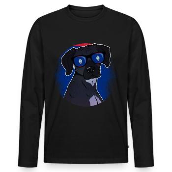 Guam - Männer Premium Bio Langarmshirt - Schwarz - Vorne - Nico (187cm)
