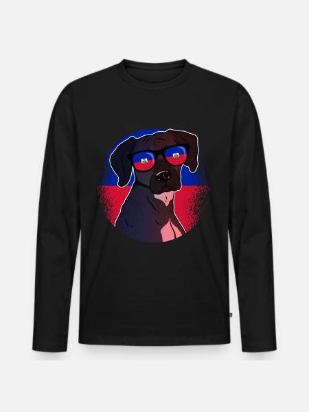 Haiti - Men's Premium Organic Long Sleeve Shirt - black