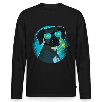 Kazakhstan - T-shirt manches longues Premium bio Homme - noir - Devant - Nico (187cm)