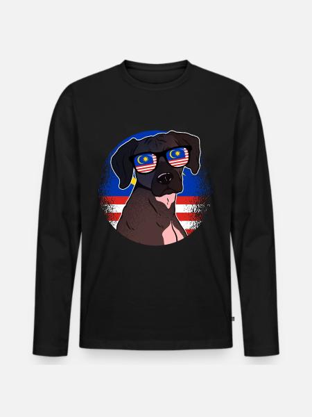 Malaysia - Men's Premium Organic Long Sleeve Shirt - black