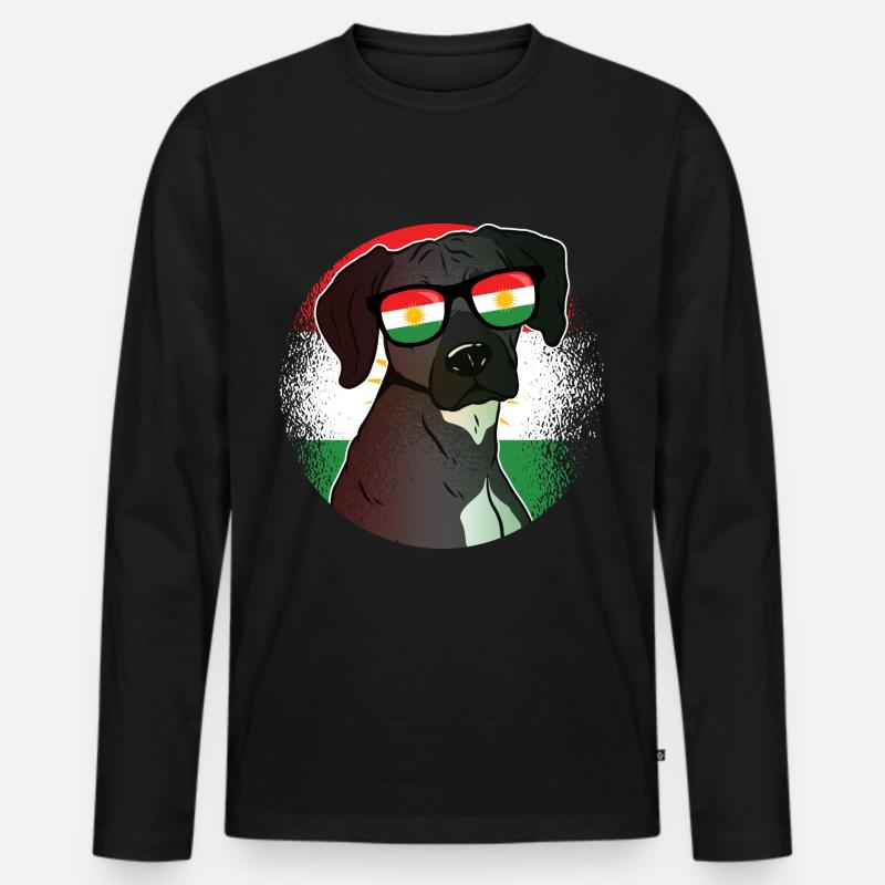 Kurdistan - Männer Premium Bio Langarmshirt - Schwarz