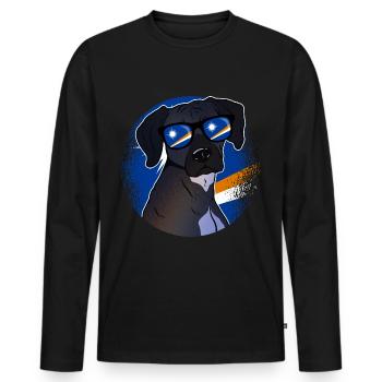 Marshall (Îles) - T-shirt manches longues Premium bio Homme - noir - Devant - Nico (187cm)