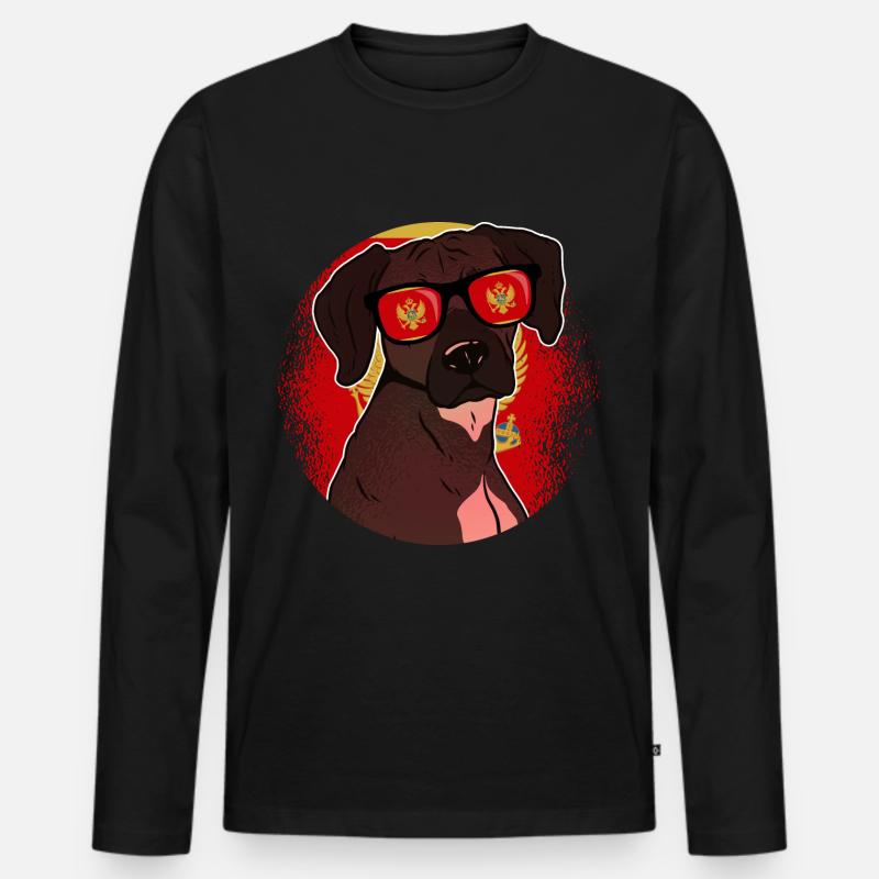 Montenegro - Männer Premium Bio Langarmshirt - Schwarz