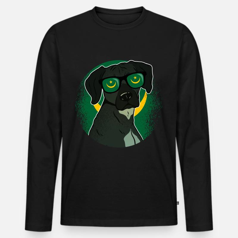 Mauretanien - Männer Premium Bio Langarmshirt - Schwarz