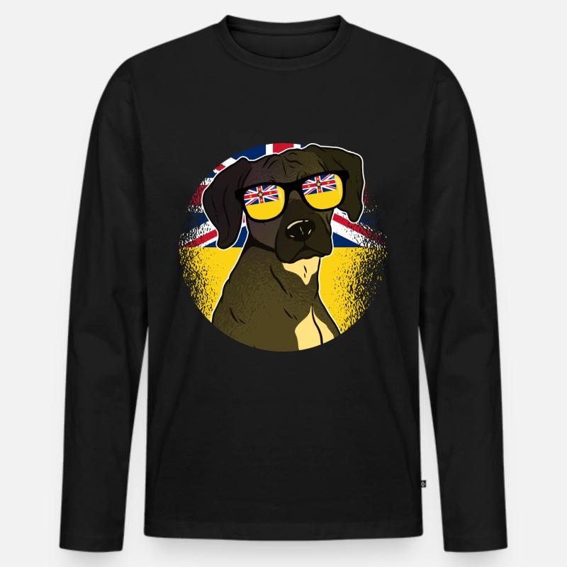 Niue - Männer Premium Bio Langarmshirt - Schwarz