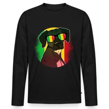 Mali - Männer Premium Bio Langarmshirt - Schwarz - Vorne - Nico (187cm)