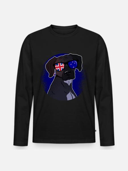 Nouvelle Zélande - T-shirt manches longues Premium bio Homme - noir