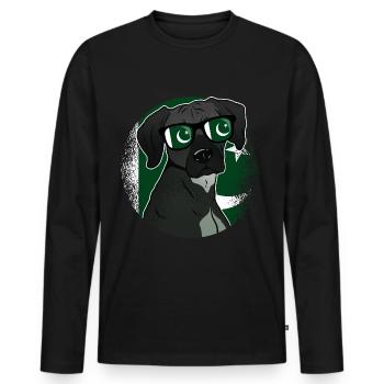 Pakistan - Men's Premium Organic Long Sleeve Shirt - black - Front - Nico (187cm)
