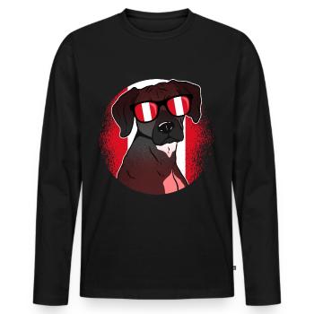 Peru - Men's Premium Organic Long Sleeve Shirt - black - Front - Nico (187cm)