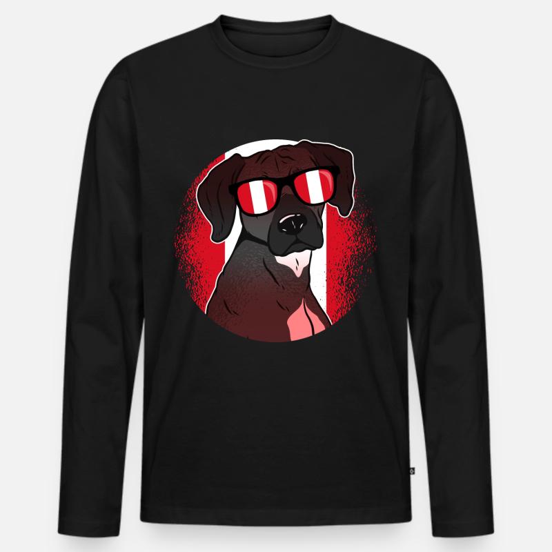 Peru - Männer Premium Bio Langarmshirt - Schwarz