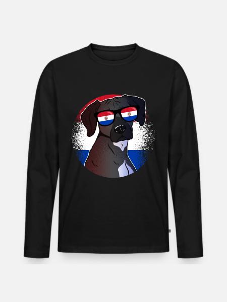 Paraguay - Men's Premium Organic Long Sleeve Shirt - black