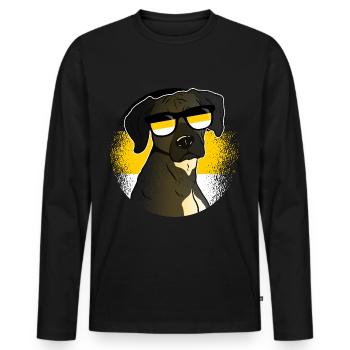Empire russe - T-shirt manches longues Premium bio Homme - noir - Devant - Nico (187cm)