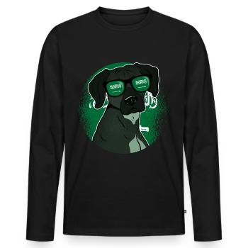 Arabie Saoudite - T-shirt manches longues Premium bio Homme - noir - Devant - Nico (187cm)