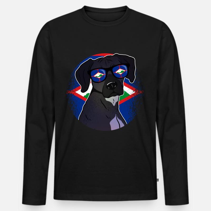 Sint Eustatius - Männer Premium Bio Langarmshirt - Schwarz