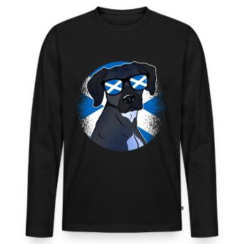 Scotland - Men's Premium Organic Long Sleeve Shirt - black - Front - Nico (187cm)