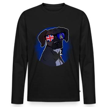 Géorgie du Sud et les îles Sandwich du Sud - T-shirt manches longues Premium bio Homme - noir - Devant - Nico (187cm)