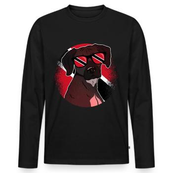 Trinité et Tobago - T-shirt manches longues Premium bio Homme - noir - Devant - Nico (187cm)