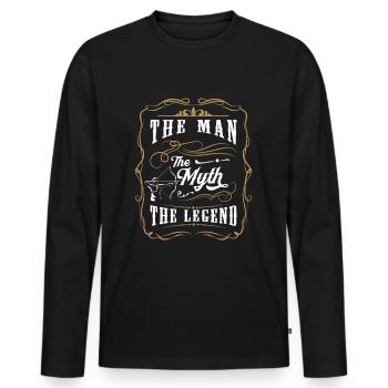 Schütze Jagen Zielen Ziel - Männer Premium Bio Langarmshirt - Schwarz - Vorne - Nico (187cm)