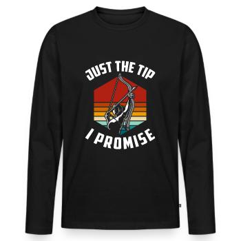 Sagittarius Longbow Crossbow Target - Men's Premium Organic Long Sleeve Shirt - black - Front - Nico (187cm)