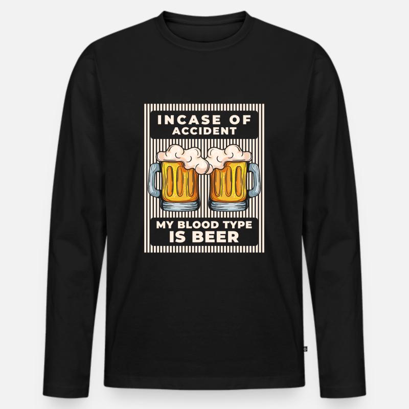 Feiern Abfeiern Tanzen Freunde - Männer Premium Bio Langarmshirt - Schwarz