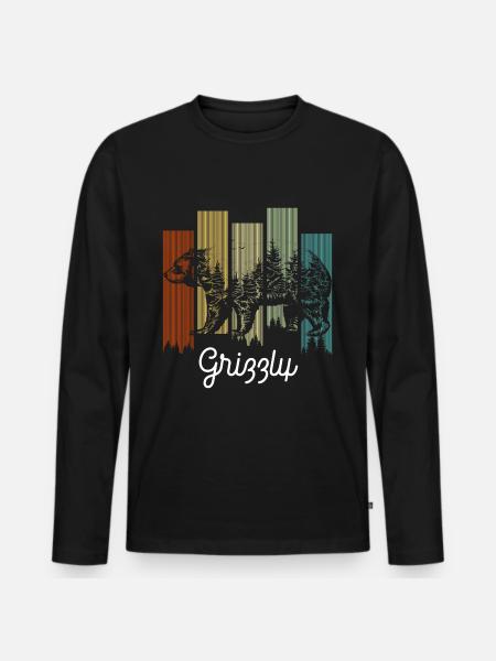 Wilderness Strength Forest Berlin - Men's Premium Organic Long Sleeve Shirt - black