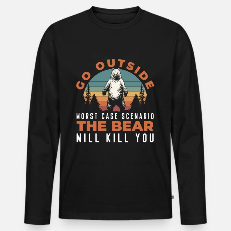 Wild Stark Berlin - Männer Premium Bio Langarmshirt - Schwarz