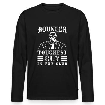 Fête de surveillance de l’emploi du service de sécurité - T-shirt manches longues Premium bio Homme - noir - Devant - Nico (187cm)