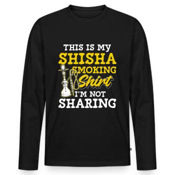Sisha Rauchen Türkisch Orient - Männer Premium Bio Langarmshirt - Schwarz - Vorne - Nico (187cm)