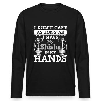 Narguilé Tabac Chilling Cigarette - T-shirt manches longues Premium bio Homme - noir - Devant - Nico (187cm)