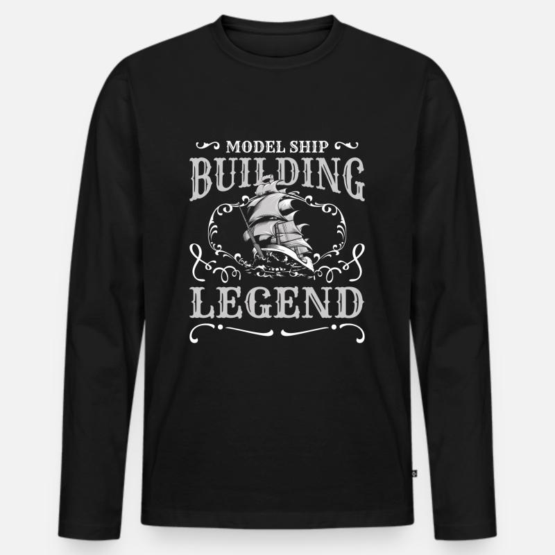 Modellschiff Miniatur Ferngesteuert - Männer Premium Bio Langarmshirt - Schwarz