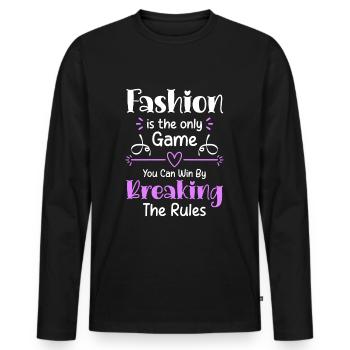 Défilé de shopping pour les amateurs de mode - T-shirt manches longues Premium bio Homme - noir - Devant - Nico (187cm)