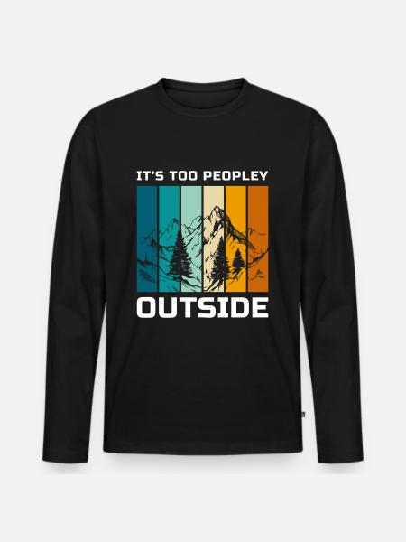 Shy loner people quiet - Men's Premium Organic Long Sleeve Shirt - black
