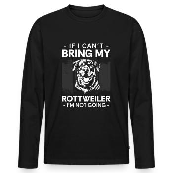 Rottweiler Hunderasse Rottie Vierbeiner - Männer Premium Bio Langarmshirt - Schwarz - Vorne - Nico (187cm)
