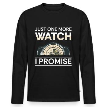 Uhrenliebhaber Uhrwerk Sammler Schweizer - Männer Premium Bio Langarmshirt - Schwarz - Vorne - Nico (187cm)
