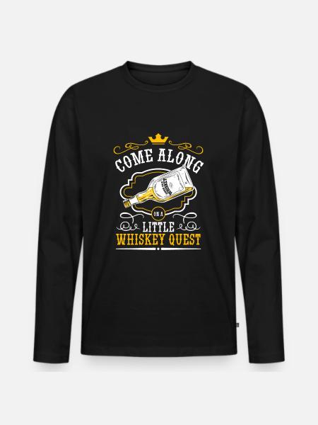 Rum Drinking Drinkers - Men's Premium Organic Long Sleeve Shirt - black