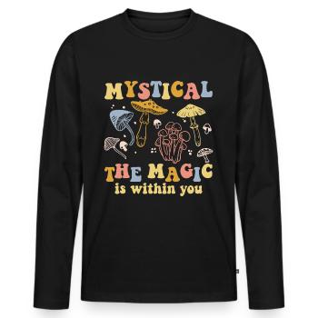 Dream Catcher Mystical Dreams - Men's Premium Organic Long Sleeve Shirt - black - Front - Nico (187cm)