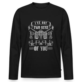 Cheval du Far West Indien du désert - T-shirt manches longues Premium bio Homme - noir - Devant - Nico (187cm)