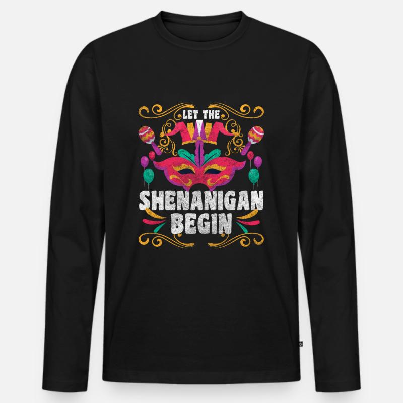 Événement de célébration du carnaval - T-shirt manches longues Premium bio Homme - noir