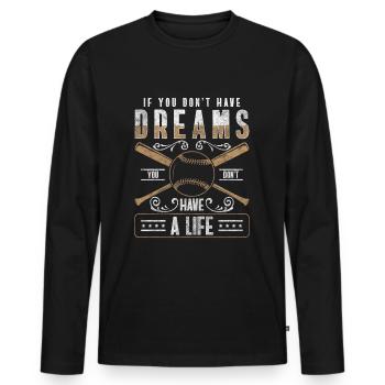 Sports Ball Ball Sports Pitching - Men's Premium Organic Long Sleeve Shirt - black - Front - Nico (187cm)