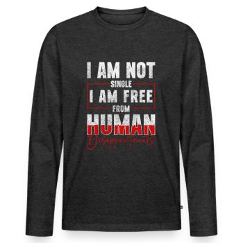 Relationship human bachelor - Men's Premium Organic Long Sleeve Shirt - heather anthracite - Front - Nico (187cm)