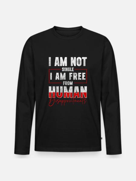 Relationship human bachelor - Men's Premium Organic Long Sleeve Shirt - black