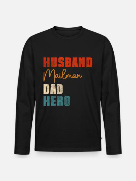 Post parcel service - Men's Premium Organic Long Sleeve Shirt - black