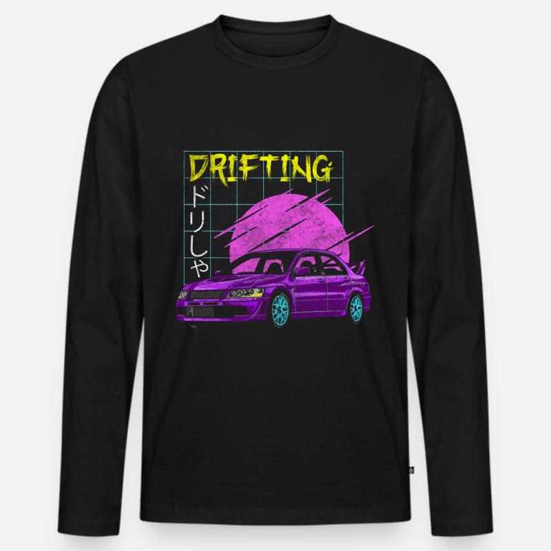 Drifting Tuning Fahrzeug Jdm - Männer Premium Bio Langarmshirt - Schwarz