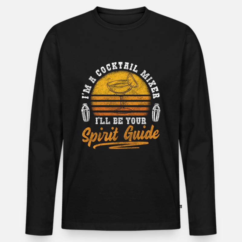 Blender Drinks Drinker Rum - Men's Premium Organic Long Sleeve Shirt - black