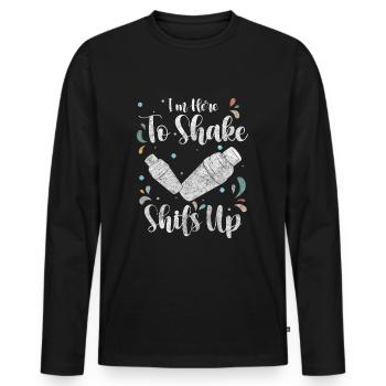 Mixer Alkohol Feiern - Männer Premium Bio Langarmshirt - Schwarz - Vorne - Nico (187cm)