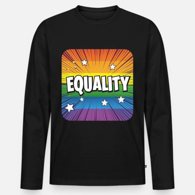LGBTQ Equality - Männer Premium Bio Langarmshirt - Schwarz