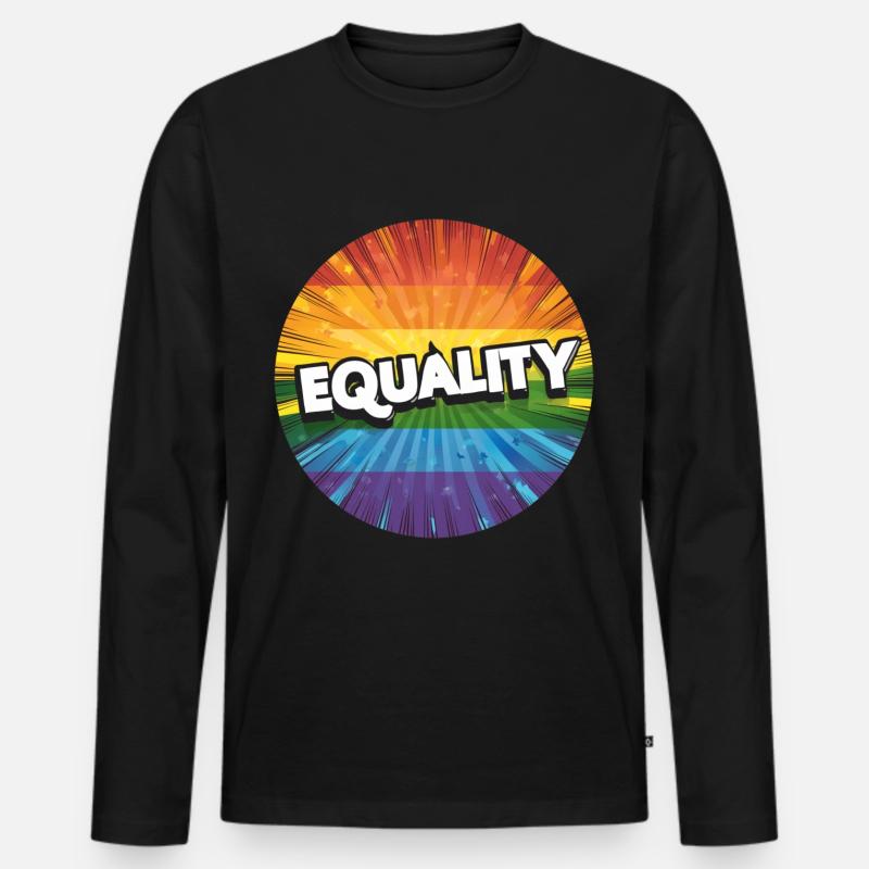 LGBTQ Equality - Männer Premium Bio Langarmshirt - Schwarz